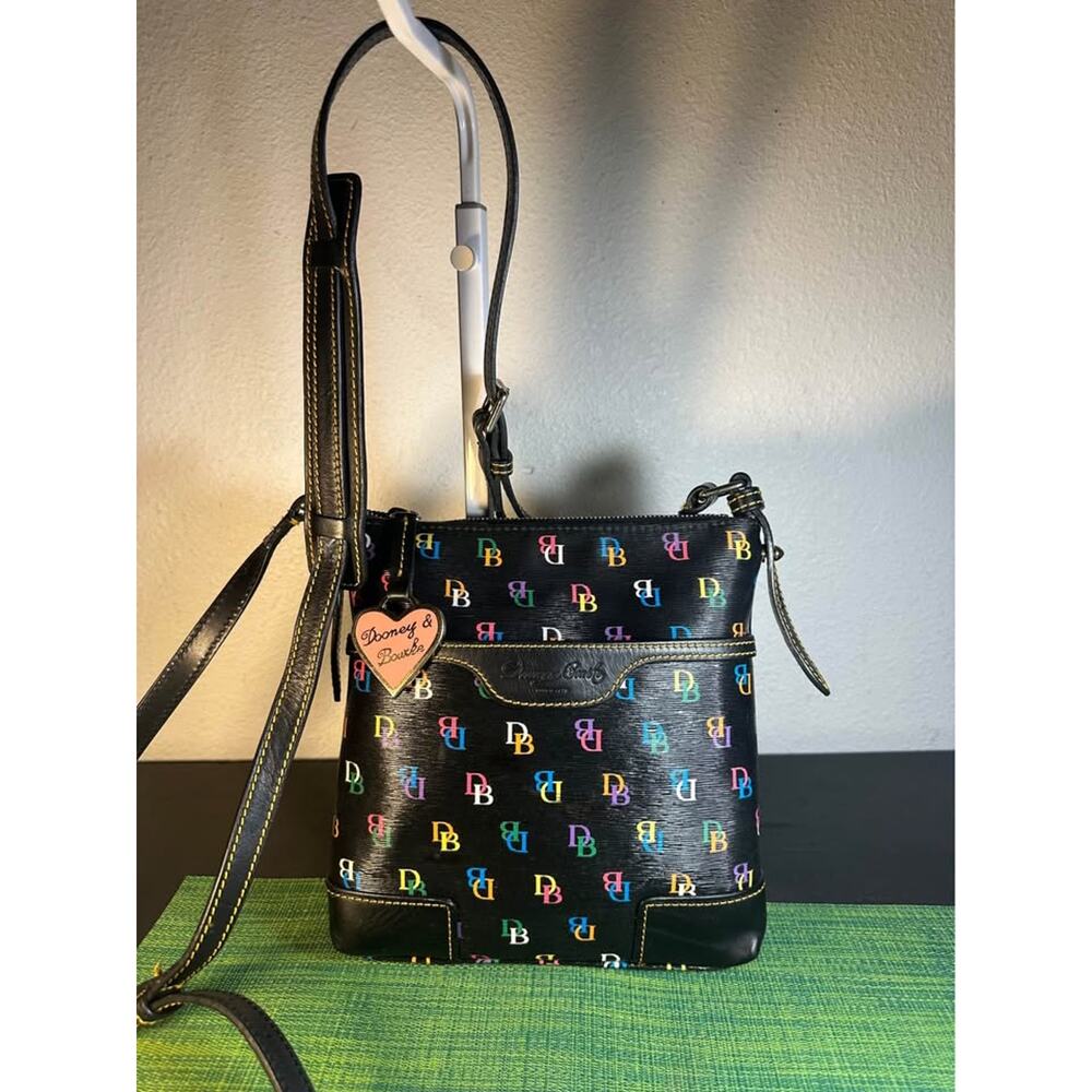 Dooney & Bourke DB75 Multicolor Monogram Crossbody Bag - Picture 2 of 10